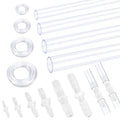 Hilitchi No.1 Clear Tubing Assortment with Hose Barb Fittings Kit Flexible Plastic Tube Hose Set For Home Repair Water Oil Transfer Aquarium - style: No.1