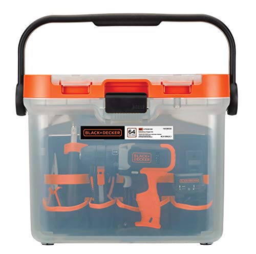 BLACK+DECKER 20V MAX Drill with Home Tool Kit, 64-Piece (BCKSB62C1)