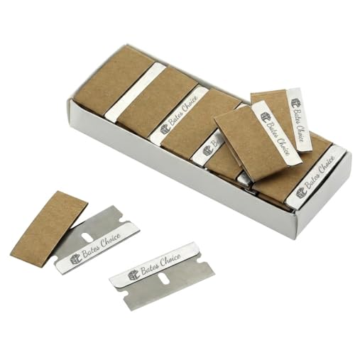 Bates- Razor Blades, 50 pcs, Carbon Steel Flat Scraper Blades - color: Silver, size: 50 Pack