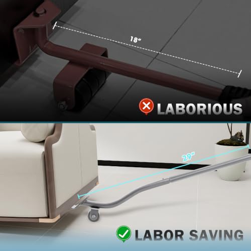 29" Lengthening Furniture Lifter Tool, Appliance Metal Lifter for Furniture - size: Grey-29 IN