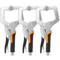 DASBET 3 Pack 11-Inch Locking C Clamp Pliers with Swivel Pads