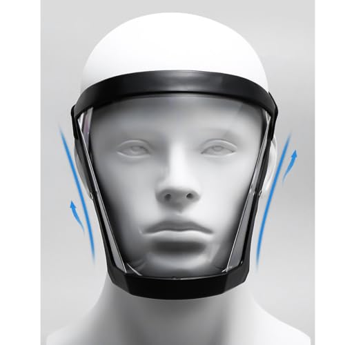 Protective Face Shield Clear Anti Fog Full Mask,Reusable Dust Facemask Safety Protective for Work,Weed Whacking,Grass Cutting,with Replaceable Filters