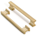 Champagne Bronze Kitchen Square Cabinet Handles 5 Inch 10 Pack - color: Champagne Bronze, size: 5"/128MM Hole Center