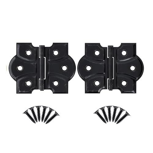 Oil Rubbed Bronze Butterfly Hinges with Removable Pin - Pack of 2 - Surface Mount Cabinet Door Hinges - UA-261-HOB (1) - color: Oil Rubbed Bronze