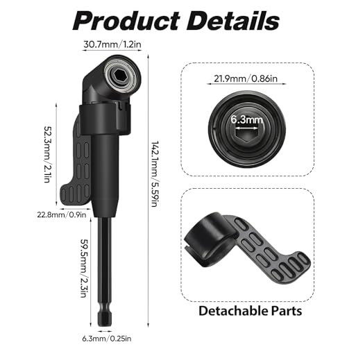 18Pcs Right Angle Drill Attachment & Screwdriver Adapter Kit