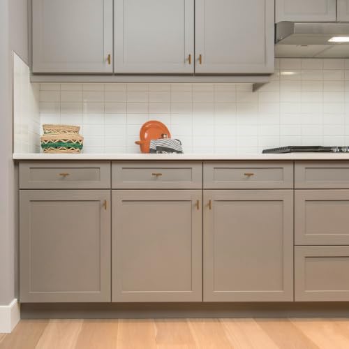 Ravinte Antique Brass Cabinet Handles Cabinet Pulls Single Hole 5 Pack | Zinc Alloy, Slim Square Bar Grip, Smooth Drawer Pull Feel, Kitchen Cabinet Update, For Cupboards, Dressers, Drawers, Hardware - color: Antique Brass, size: Single Hole