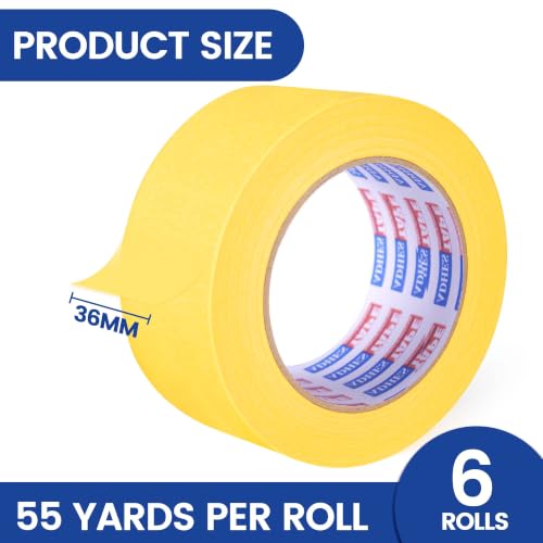 ADHES Yellow Masking Tape Painter Tape 30mm x 50m - size: 48mm x 50m