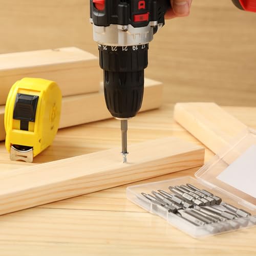 Bates- Screwdriver Bits Set, 2 Inch, 15 pcs, 1/4 Hex, S2 Steel, Triangle Slotted Phillips Magnetic Drill Bit Set