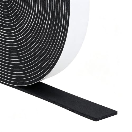 DGSL Foam Weather Stripping, 1" x1/8", 33Ft Door Window Seal Tape - size: 1In x 1/8In x 33Ft