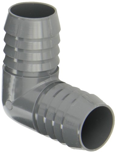 Spears 1406 Series PVC Tube Fitting, 90 Degree Elbow, Schedule 40, Gray, 1-1/4" Barbed - size: 1.25 Inch