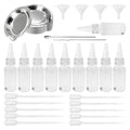 10 Pcs 30ml Airbrush Mixing Bottles for Pigment and Airbrush Art Creation | Graduated Empty Airbrush Bottles, with Palettes,Droppers,Mixing Sticks & Funnels, for Paint Mixing of Various Pigments