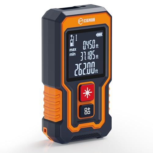CIGMAN Mini Laser Measuring Tool, 262Ft Laser Tape Measure for Home&DIYers