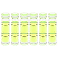 HARFINGTON 6pcs Small Cylindrical Bubble Level Vials 6x24mm PMMA Mini Horizontal Bubble Spirit Level Measuring Layout Tools for RV TV Picture Frame Hanging Tool Leveler - size: 6x24mm