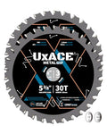 5-3/8-Inch 30-Tooth Circular Saw Blade, 20 mm Arbor, Ferrous Metal, Steel Cutting Blade, Carbide Tip, Thin Kerf, for Channel, EMT Conduit, Angle Iron, Threaded Rod, Flat Bar, 2 Pack - size: 5-3/8'', 0.79'' Arbor, 30T, 2pc
