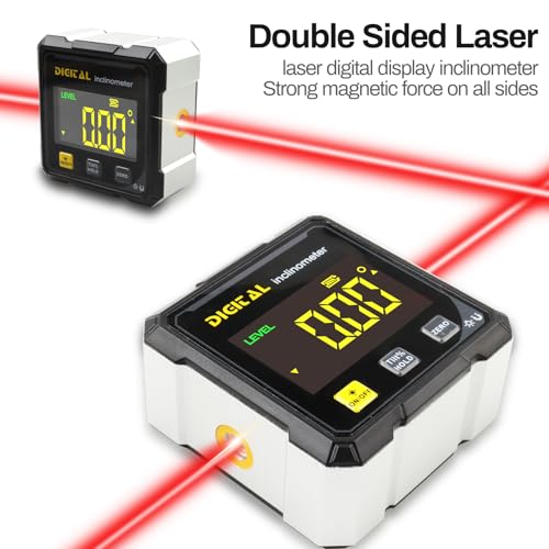 Digital Inclinometer Angle Finder 4-Side Magnetic Table Saw Gauge Tool Electronic Level Laser Degree Protractor Meter (Digital Angle Finder 1pcs)