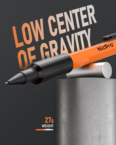 Nicpro 3 PCS 1.3 mm Mechanical Pencils Set with 66 Lead Refill, 3 Eraser - style: 3 Pack (Orange)