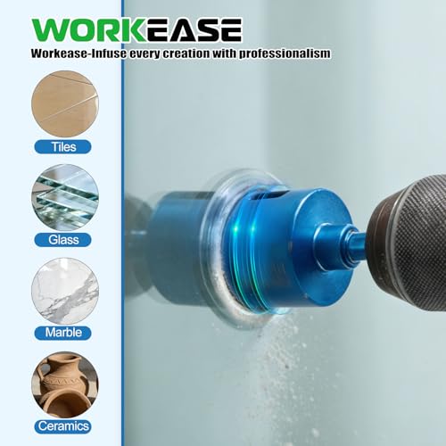 10 PCS Brazed Diamond Tile Hole Saw Set 6-50mm with EVA Guide Jig | for Ceramic Tile, Glass, Granite, Marble, Dry & Wet Cutting, Includes Storage Bag