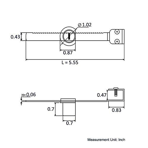 WOOCH Sliding Glass Door Ratchet Lock with Chrome Finish, Keyed Alike Showcase Display - 2 Pack - size: 5-1/2 Inches - 2Pack
