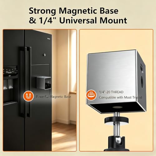 5-in-1 Digital Laser Level with Tripod, Magnetic Base & USB Rechargeable, Mini Angle Finder & Protractor, ±0.1° High Precision Cross Line Laser, Green/Red Beam for Picture Hanging,Tiling & DIY - color: Grey