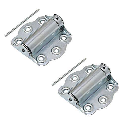 Litepak Adjustable Screen Door Hinge Professional Grade Hardware Self-Closing Easy Install (2 Pack, Zinc Plated) - color: Zinc Plated, size: 2 Pack