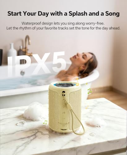 Portable Bluetooth Speaker Beach Essentials: IPX5 Waterproof for Outdoor - color: Yellow