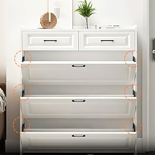 1 Pair 3 Layers Shoes Drawer Cabinet Hinges, Black Stainless Steel Shoe Cabinet Replacement Flip Plate Frames, Turning Rack Accessory for Home Kitchen Living Room - size: 3 Layers