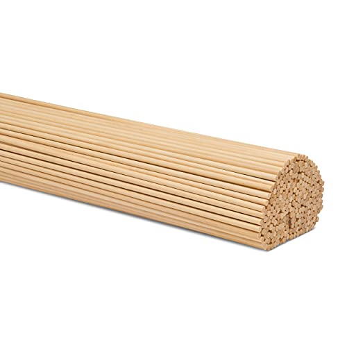 Dowel Rods Wood Sticks Wooden Dowel Rods 3/16 x 6 Inch Unfinished Hardwood Sticks for Crafts and DIYers 250 Pieces by Woodpeckers - color: Pack of 250, size: 3/16" x 6" Dowels