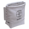 Klein Tools 5416L Tool Pouch, Leather Bull-Pin and Bolt Bag, Tunnel Loop Connection, Reinforced Bottom, 5 x 10 x 9-Inch - size: 1 Count, style: Leather