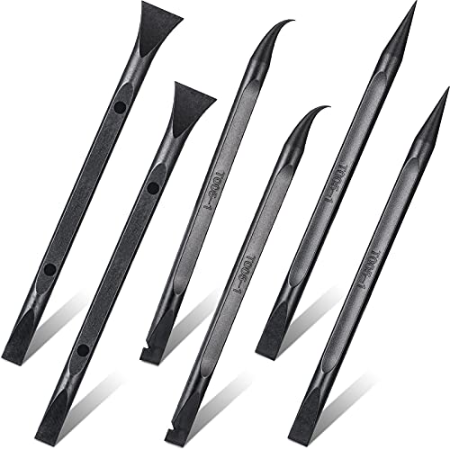 Honoson 6 Pcs Plastic Scraper Cleaning Tool Carbon Fiber Ticket Scratcher Tool Multi Purpose Stiff Scraper Pen Shaped Scraper for Tight Spaces, Kitchen, Crevices, Food, Paint(Black)