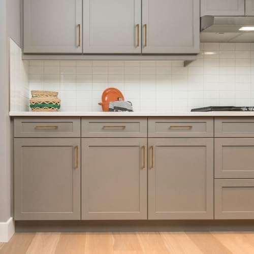 Ravinte Antique Brass Cabinet Handles Solid Cabinet Pulls 5 Inch CC, 5 Pack | Zinc Alloy, Slim Square Bar Grip, Smooth Drawer Pull Feel, Kitchen Cabinet Update, For Cupboards, Dressers, Drawers, Hardware - color: Antique Brass, size: Flat Black 5" Hole Ce