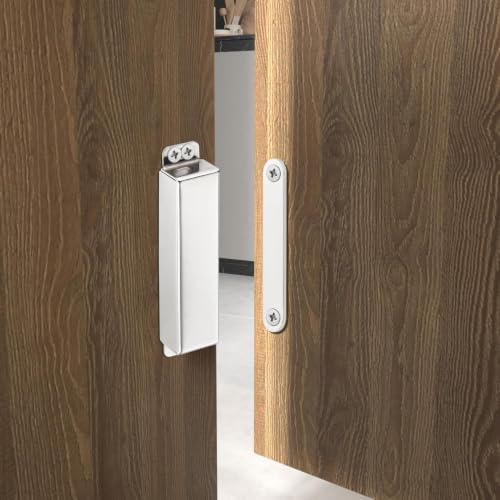 2 Pack | Heavy-Duty Magnetic Door Catch - 90lb Pull Force, Stainless Steel, Anti-Rust, Ideal for Screen Door, Pantry Door, Barn and RV Doors. - size: Large-90Lbs