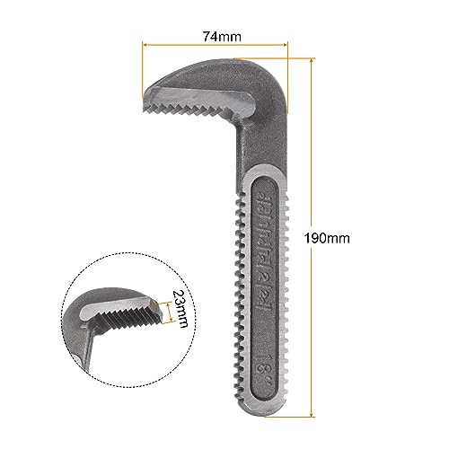 HARFINGTON Pipe Wrench Hook Jaw 18" Plumbing Wrench Replacement Jaws Carbon Steel for 18" Adjustable Wrench - size: 18"