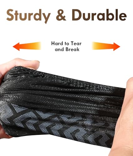 Shoe Booties Disposable Non Slip, Shoe Covers Disposable for Indoors, Breathable Boot Covers Fits Up To 11 US Men and 13 US Women Size, Non-Woven Fabric - size: Black Set of 50(L)