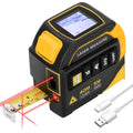 4-in-1 Laser Tape Measure with Crosshairs and Electrical Angle for Gifting