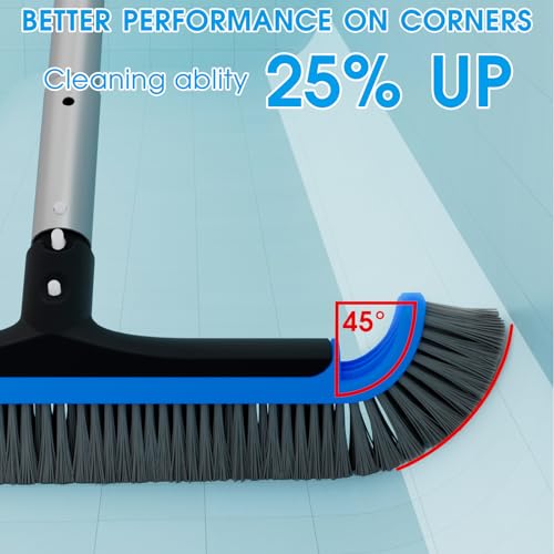 TidyMister 17.5 in 2-in-1 Pool Brush Set with 9 ft Pole - size: 17.5 Inch