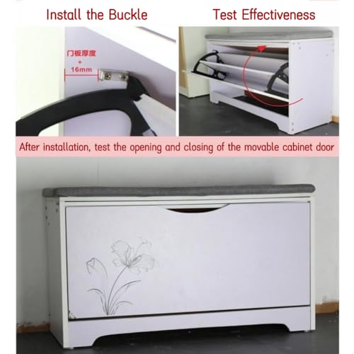 Haofy 4Pcs/Set Home Furniture Hinge Shoes Drawer Cabinet Flip Replacement Plate Frame Turning Rack Accessory