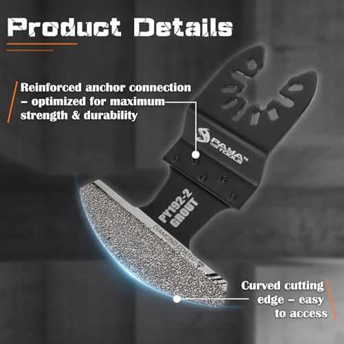 3-Pack Diamond Oscillating Grout Removal Blade - color: Diamond-Grit Edge