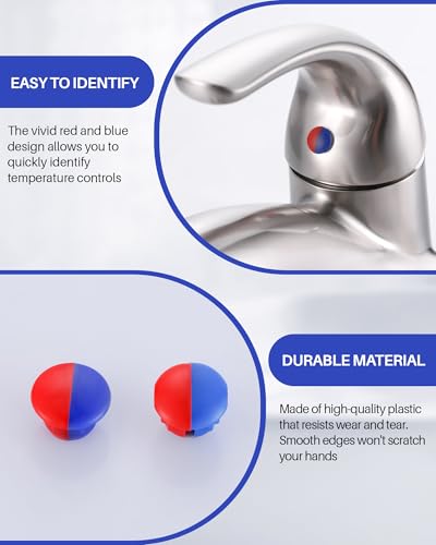 Hot and Cold Water Faucet Indicator 2 Size 10 PCS