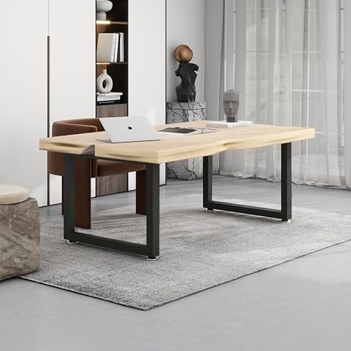 Metal Desk Table Legs 28''Hight 35'' Wide with Adjustable Protector Feet, Industrial & Rustic Style Heavy Duty Metal Furniture Legs for DIY Dinning Coffee Tables, Rectangle Shape, Black - size: H28" × W35" Square