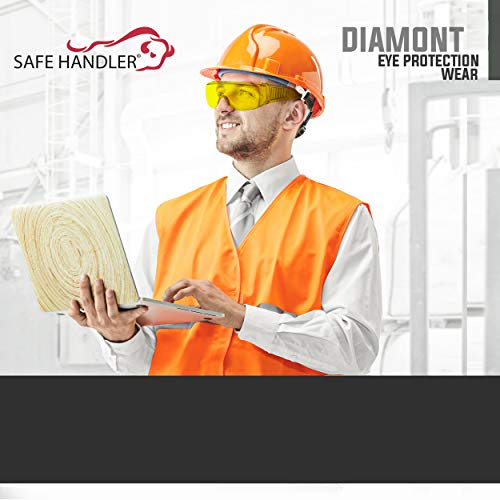 SAFE HANDLER Diamont Vented Over Glasses Safety Glasses - color: Amber