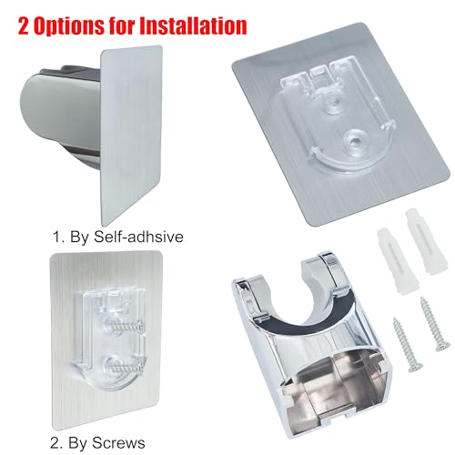 Shower Head Holder, Shower Bracket Hanger, 2 Pack Shower Wand Holder - style: Silver and Gray - 2 Pack