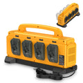 8-Port Battery Charger Station Compatible with Dewalt 12V-20V Batteries | 8Ports Simultaneous Charger Replace for Dewalt 20V max Battery Charger DCB104 - color: Brown