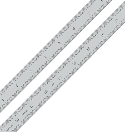 PEC Tools 24" Flexible Steel Rule, Designed for High-Accuracy Industrial Environments, Made in USA - color: Carbon Steel-Flexible, size: 24"