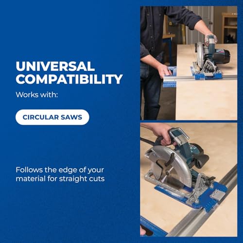 Kreg KMA2685 Rip-Cut Circular Saw Guide - Cutting Tool - Guide is Best for Regular (Side-Blade) Circular Saw - Ensure Compatibility Before Use - Woodworking Tools for Home Improvement - style: Jig Saw