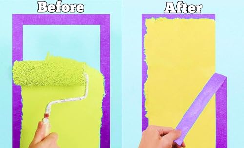 5 Rolls Pinstripe Tape - Masking Tape 1/16", 1/8", 1/4", 1/2", 3/4" - Thin Painters Masking Automotive Tape for DIY, Car, Auto, Paint, Art, Tumblers (Purple) - color: Purple