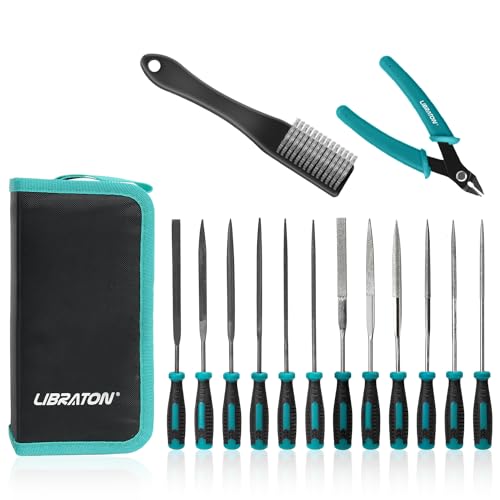 LIBRATON Needle File Set, Diamond Needle File Set, 14PCS Small File Set - style: Needle File-14PCS