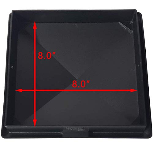 8x8 Aluminum Pyramid Post Cap for True 8x8 Wood Posts (Full 8") — Heavy-Duty Cast, Rounded Safety Corners, Stainless Screws, Powder-Coated Black Deck & Fence Cap - size: 8x8 Inch