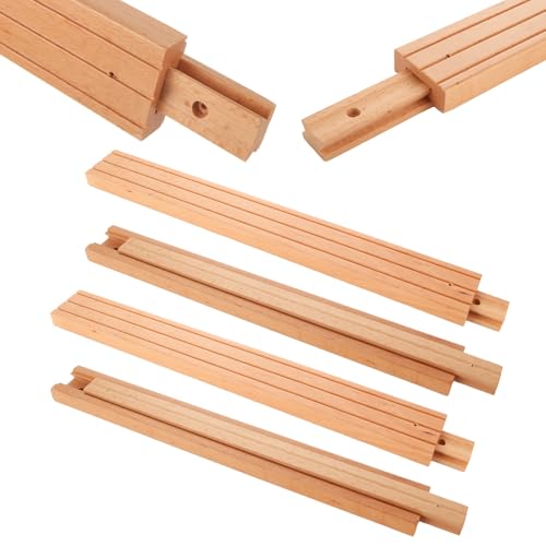 WOPPLXY 6 PCS Wood Drawer Slides, 16 Inch Wooden Drawer Slides, Wood Center Mount Drawer Slides Replacement Part