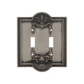 Nostalgic Warehouse Meadows Light Switch Cover Plate - color: Antique Pewter, size: Double Toggle
