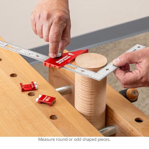 Woodpeckers Setup Square – Precision Stainless Steel Framing Square 4-in-1 Tool with Caliper Head, Stops & Rack-It Holder, Easy Shop Setup Gauge for Tool Settings, Inch – Made in USA - style: Inch